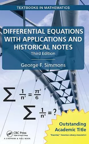 Differential Equations with Applications and Historical Notes cover