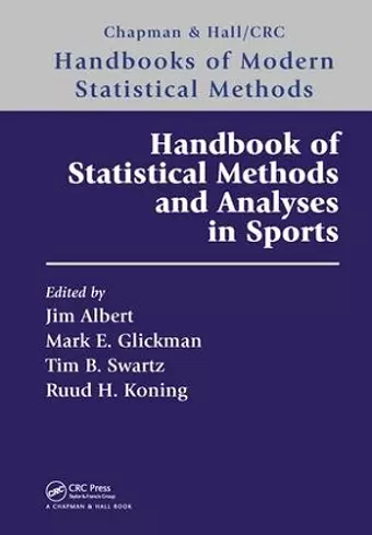 Handbook of Statistical Methods and Analyses in Sports cover