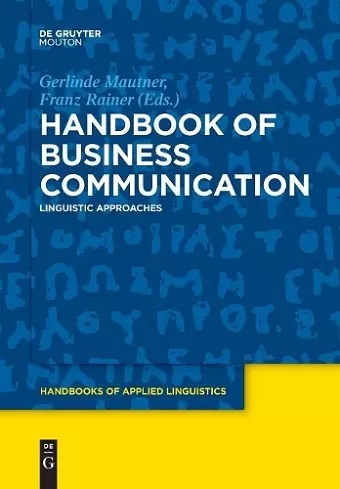Handbook of Business Communication cover