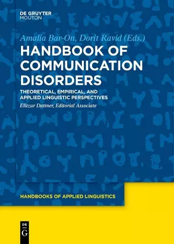Handbook of Communication Disorders cover