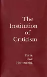 The Institution of Criticism cover