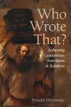 Who Wrote That? cover