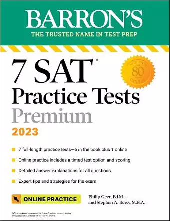 7 SAT Practice Tests 2023 + Online Practice cover