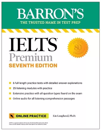 IELTS Premium: 6 Practice Tests + Comprehensive Review + Online Audio, Seventh Edition cover