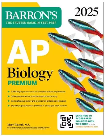 AP Biology Premium, 2025: Prep Book with 6 Practice Tests + Comprehensive Review + Online Practice cover