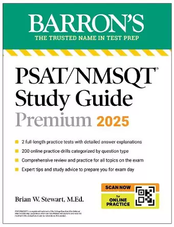 PSAT/NMSQT Premium Study Guide: 2025: 2 Practice Tests + Comprehensive Review + 200 Online Drills cover
