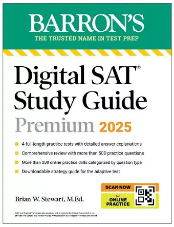 Digital SAT Study Guide Premium, 2025: 4 Practice Tests + Comprehensive Review + Online Practice cover