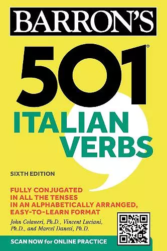 501 Italian Verbs, Sixth Edition cover