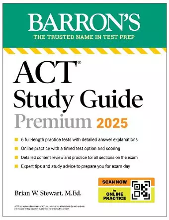 ACT Study Guide Premium, 2025: 6 Practice Tests + Comprehensive Review + Online Practice cover