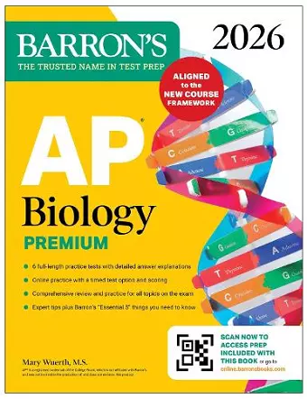 AP Biology Premium, 2026: Prep Book with 6 Practice Tests + Comprehensive Review + Online Practice cover