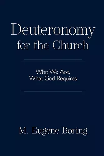 Deuteronomy for the Church cover