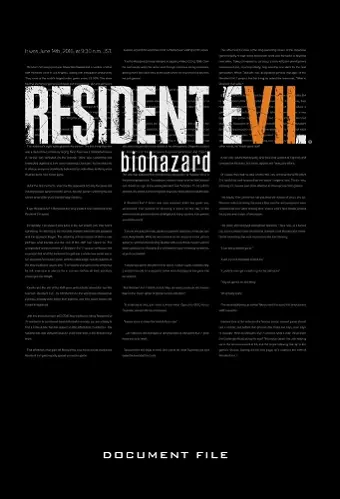 Resident Evil 7: Biohazard Document File cover