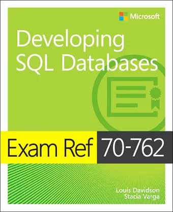 Exam Ref 70-762 Developing SQL Databases cover