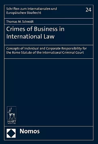 Crimes of Business in International Law cover