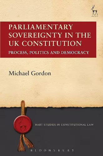 Parliamentary Sovereignty in the UK Constitution cover