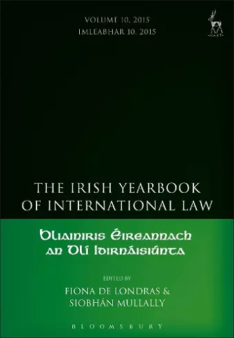 The Irish Yearbook of International Law, Volume 10, 2015 cover