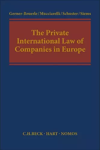 The Private International Law of Companies in Europe cover