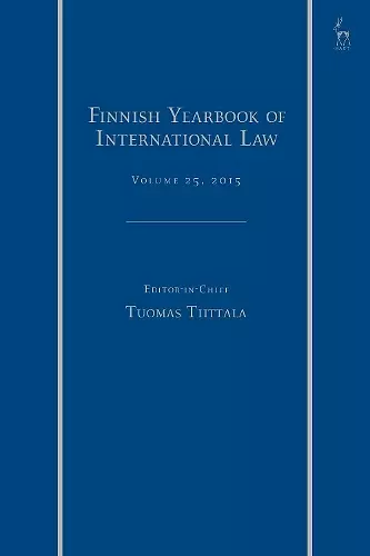 Finnish Yearbook of International Law, Volume 25, 2015 cover