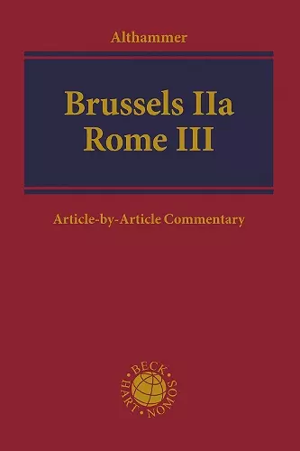 Brussels IIa - Rome III cover