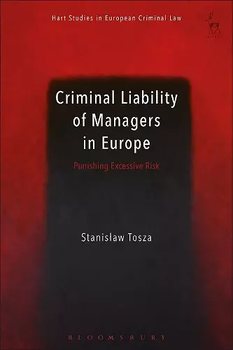 Criminal Liability of Managers in Europe cover