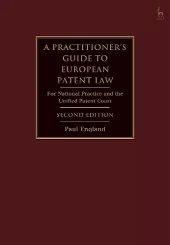 A Practitioner's Guide to European Patent Law cover