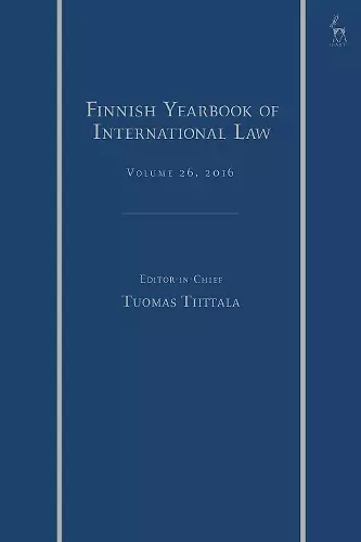 The Finnish Yearbook of International Law, Vol 26, 2016 cover