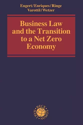 Business Law and the Transition to a Net Zero Economy cover