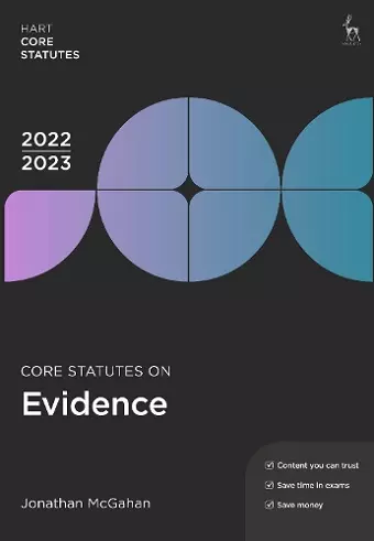 Core Statutes on Evidence 2022-23 cover