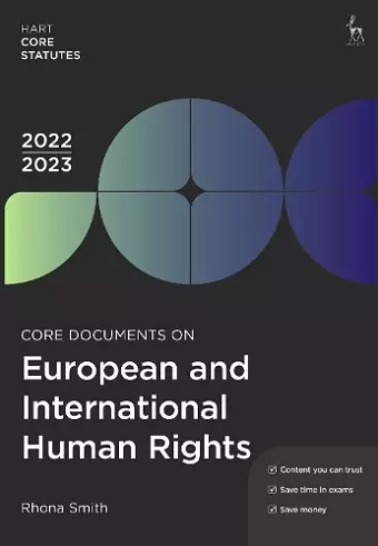 Core Documents on European & International Human Rights 2022-23 cover