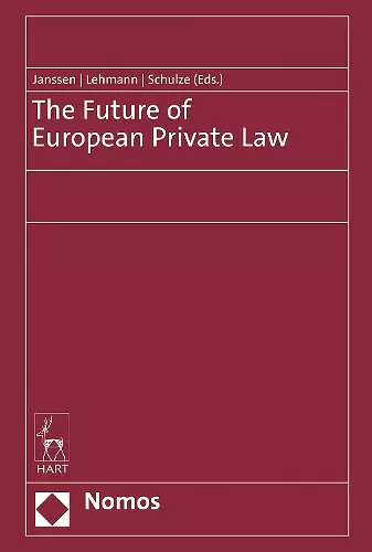 The Future of European Private Law cover