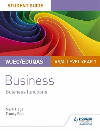 WJEC/Eduqas AS/A-level Year 1 Business Student Guide 2: Business Functions cover