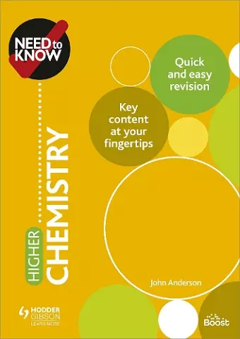 Need to Know: Higher Chemistry cover