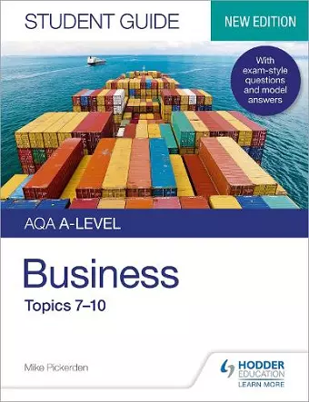 AQA A-level Business Student Guide 2: Topics 7–10 cover