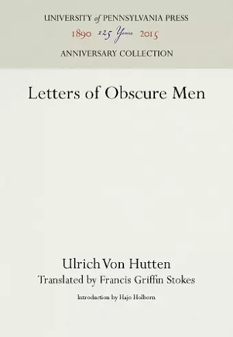 Letters of Obscure Men cover