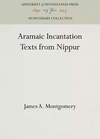 Aramaic Incantation Texts from Nippur cover