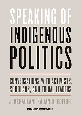 Speaking of Indigenous Politics cover