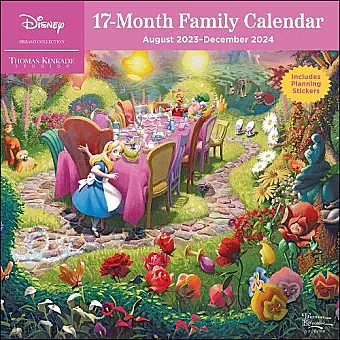 Disney Dreams Collection by Thomas Kinkade Studios: 17-Month 2023-2024 Family Wall Calendar cover