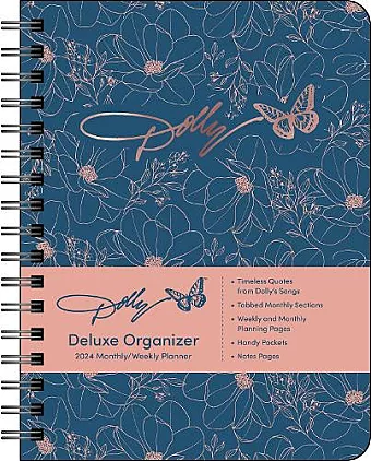 Dolly Parton Deluxe Organizer 2024 Hardcover Monthly/Weekly Planner Calendar cover
