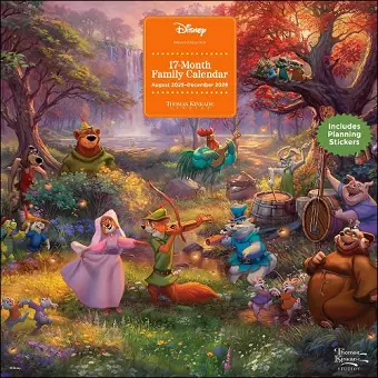 Disney Dreams by Thomas Kinkade Studios 17-Month 2025-2026 Family Wall Calendar cover