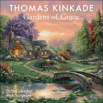 Thomas Kinkade Gardens of Grace 2026 Wall Calendar with Scripture cover