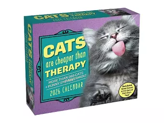 Cats Are Cheaper Than Therapy 2026 Day-to-Day Calendar cover
