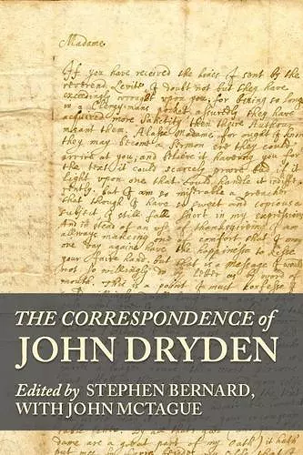 The Correspondence of John Dryden cover