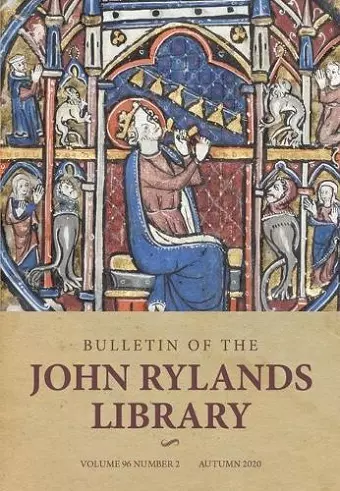 Bulletin of the John Rylands Library 96/2 cover