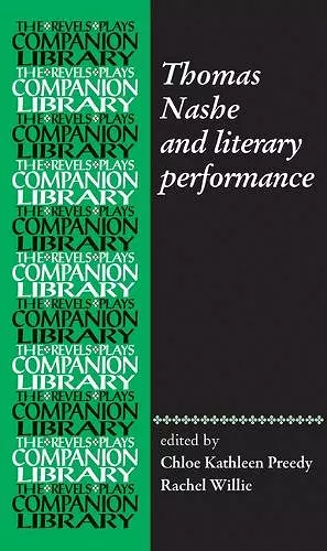 Thomas Nashe and Literary Performance cover
