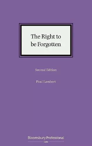 The Right to be Forgotten cover