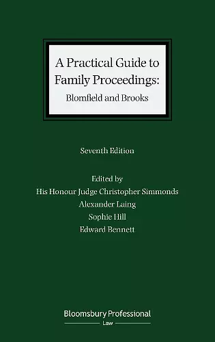 A Practical Guide to Family Proceedings: Blomfield and Brooks cover
