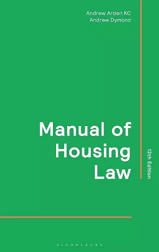 Manual of English Housing Law cover