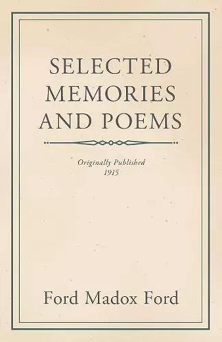 Selected Memories and Poems cover