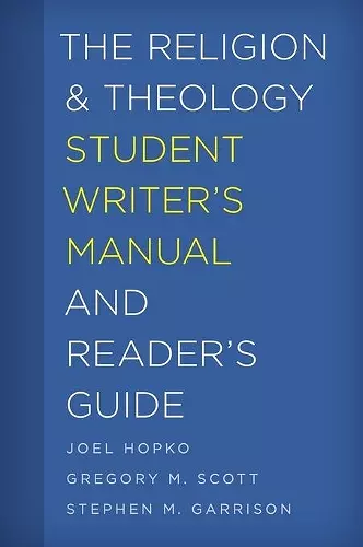 The Religion and Theology Student Writer's Manual and Reader's Guide cover