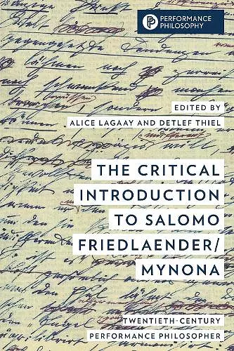 The Critical Introduction to Salomo Friedlaender/Mynona cover